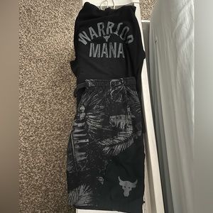 Project Rock sleeveless hoodie with matching shorts. XL smoke free home.